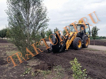 ТРАКТОР JCB 4CX + ПЕРЕСАДЧИК ДЕРЕВЬЕВ